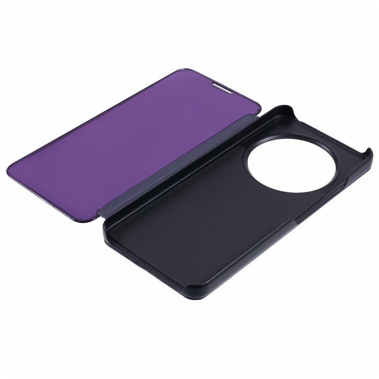 Leather Case for Xiaomi Poco C75 4G / Redmi 14R 5G / 14C 4G View Window Stand Flip Phone Cover - Purple  /  Blue