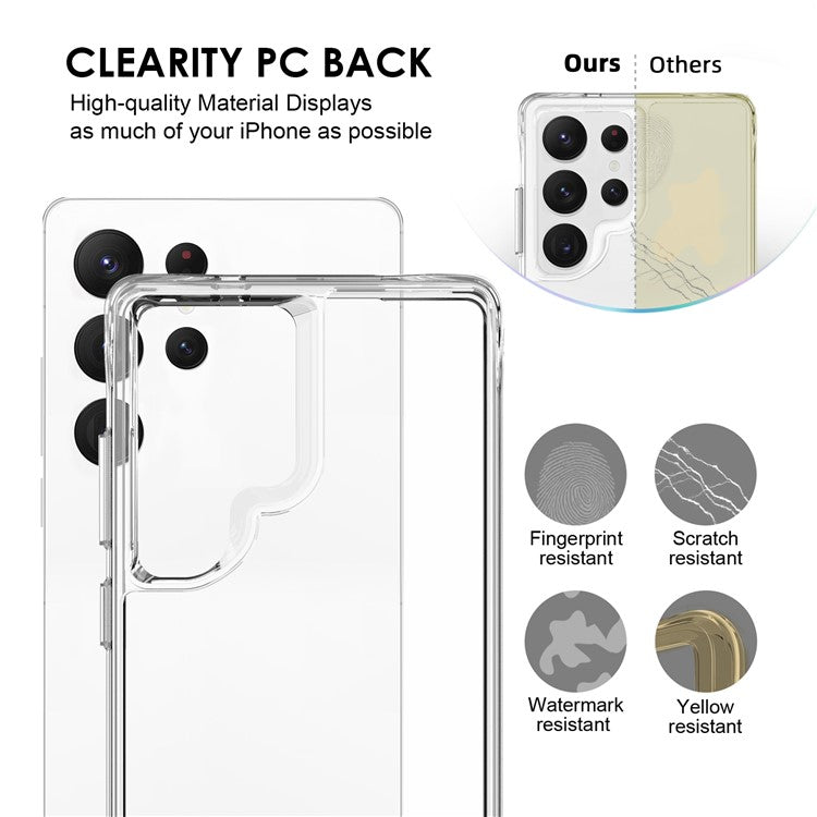 For Samsung Galaxy S25 Ultra Case PC+TPU Dropproof Transparent Phone Cover