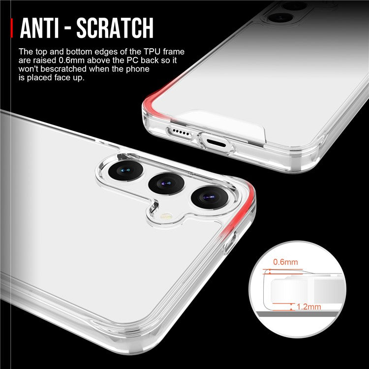 For Samsung Galaxy S25 Case TPU Frame Clear PC Back Phone Cover