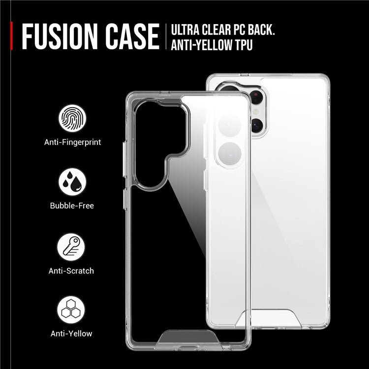 For Samsung Galaxy S25 Ultra Case TPU Frame Clear PC Back Phone Cover