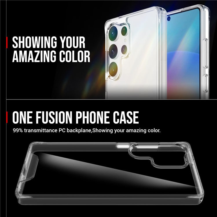 For Samsung Galaxy S25 Ultra Case TPU Frame Clear PC Back Phone Cover