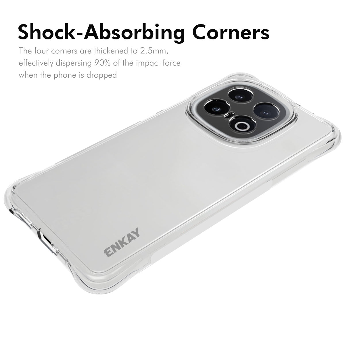 For vivo iQOO 13 5G ENKAY HAT PRINCE Case Transparent TPU Drop-Proof Phone Cover - Transparent