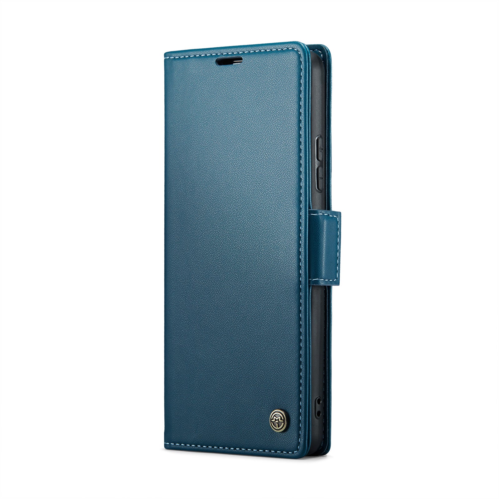 For Xiaomi Redmi Note 14 5G Case CASEME 023 Series RFID Blocking Leather Wallet Stand Phone Cover - Blue