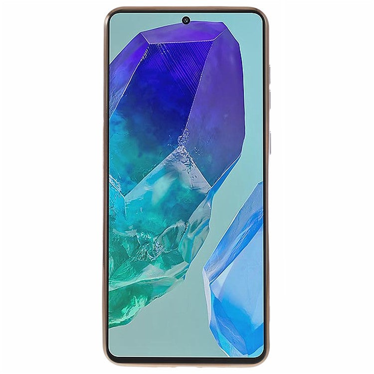 For Samsung Galaxy A15 5G Case Electroplating Soft TPU Phone Cover Astronaut Hidden Kickstand - Cyan