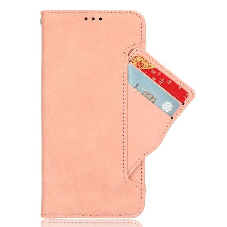 For vivo Y19s 4G Leather Case Phone Wallet Cover with Multiple Card Slots - Pink