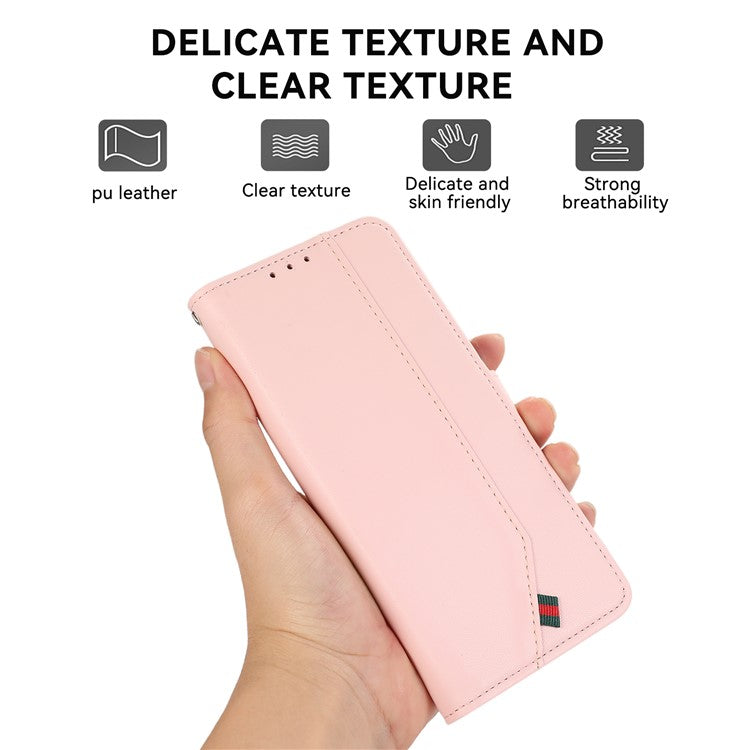 For Google Pixel 9a Case RFID Blocking Flip Leather Phone Cover - Pink