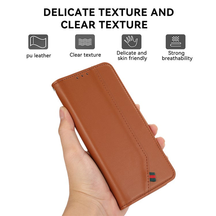 For Google Pixel 9a Case RFID Blocking Flip Leather Phone Cover - Brown