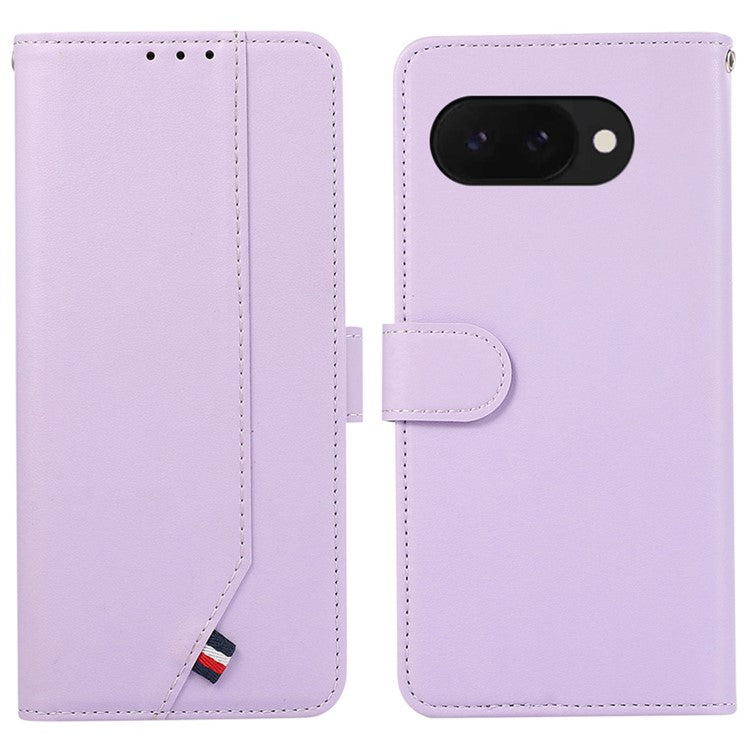 For Google Pixel 9a Case RFID Blocking Flip Leather Phone Cover - Purple