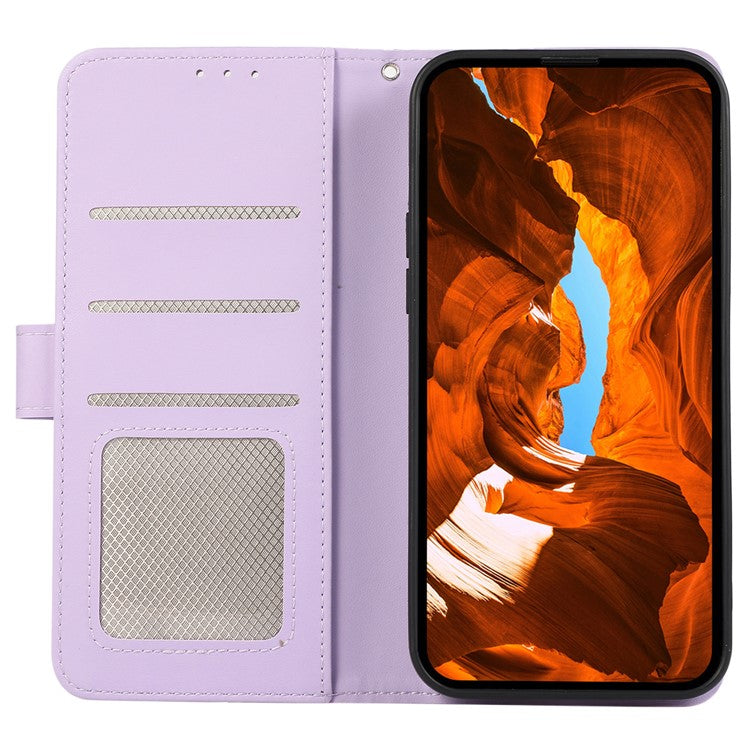 For Google Pixel 9a Case RFID Blocking Flip Leather Phone Cover - Purple