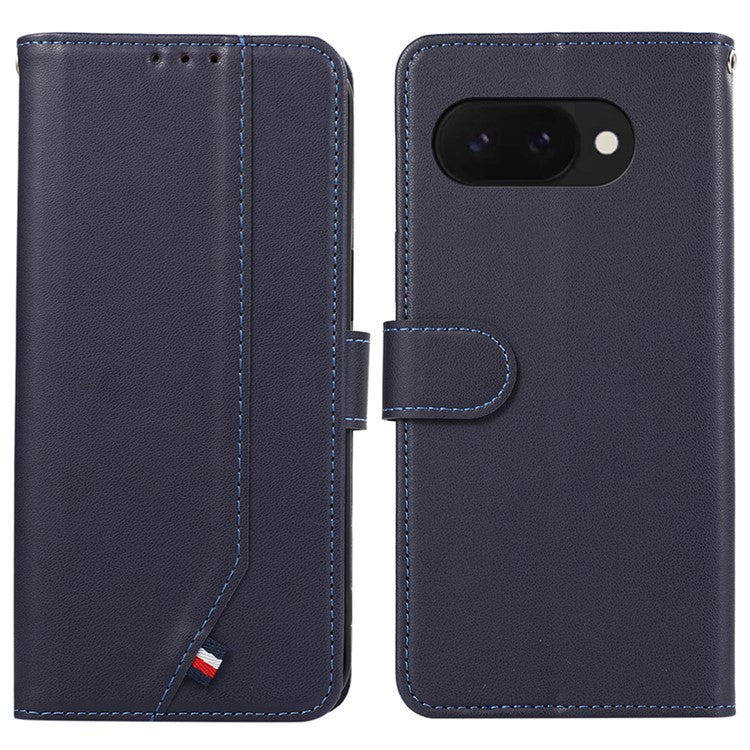 For Google Pixel 9a Case RFID Blocking Flip Leather Phone Cover - Blue