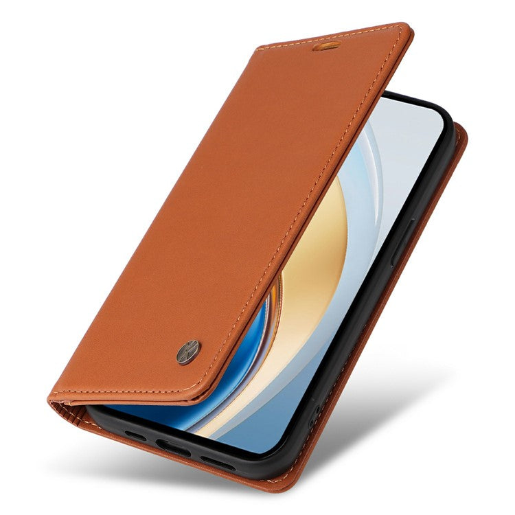 YIKATU YK-001 For vivo V40 Lite (Indonesia) 5G / V40 Lite (Indonesia) 4G	 Stand Case Leather Phone Cover - Brown