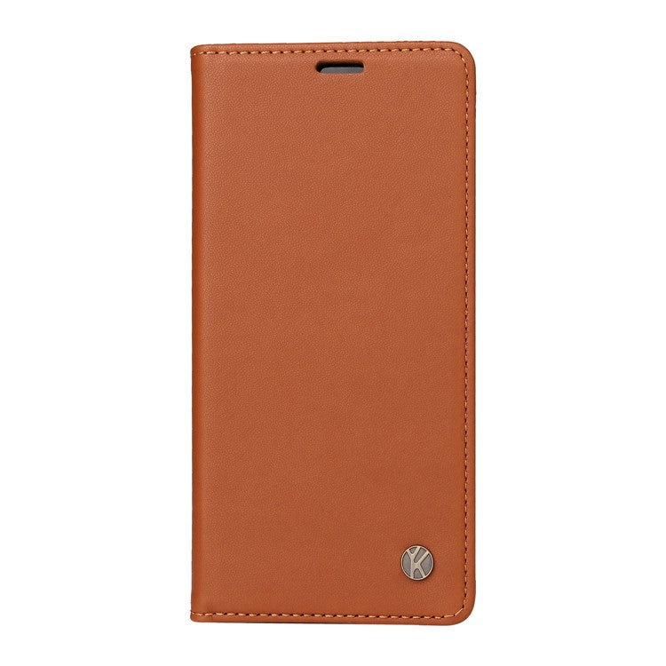 YIKATU YK-001 For vivo V40 Lite (Indonesia) 5G / V40 Lite (Indonesia) 4G	 Stand Case Leather Phone Cover - Brown