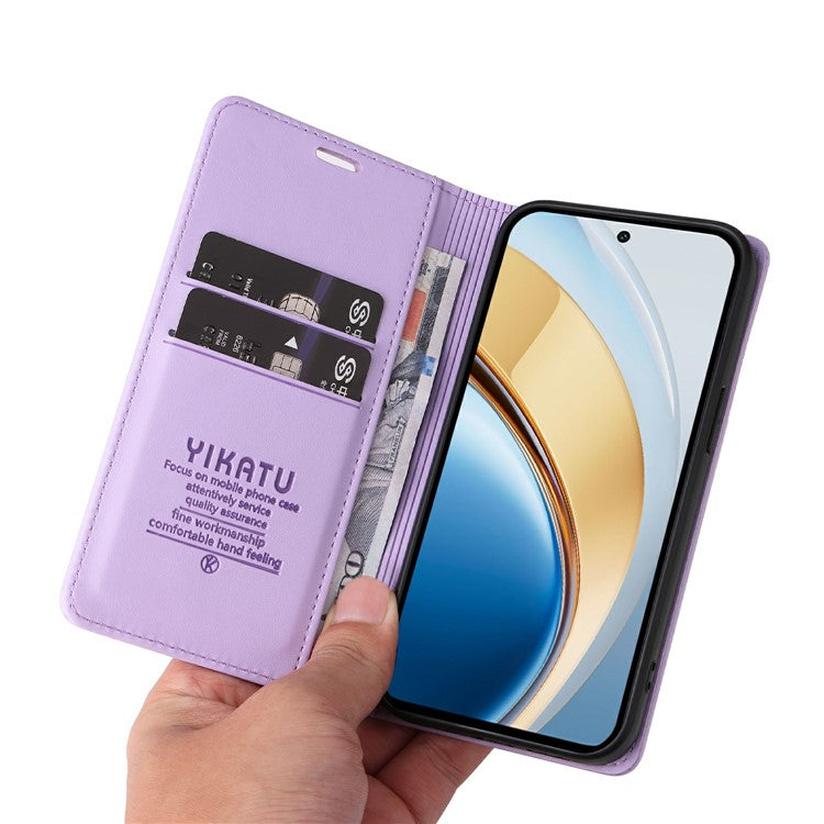 YIKATU YK-001 For vivo V40 Lite (Indonesia) 5G / V40 Lite (Indonesia) 4G	 Stand Case Leather Phone Cover - Light Purple