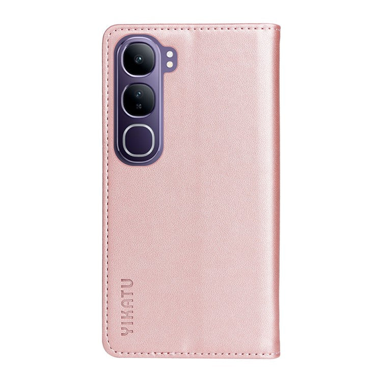 YIKATU YK-001 For vivo V40 Lite (Indonesia) 5G / V40 Lite (Indonesia) 4G	 Stand Case Leather Phone Cover - Rose Gold