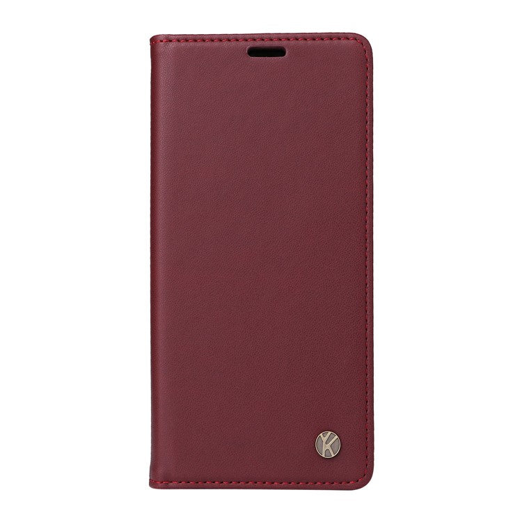 YIKATU YK-001 For vivo V40 Lite (Indonesia) 5G / V40 Lite (Indonesia) 4G	 Stand Case Leather Phone Cover - Wine Red