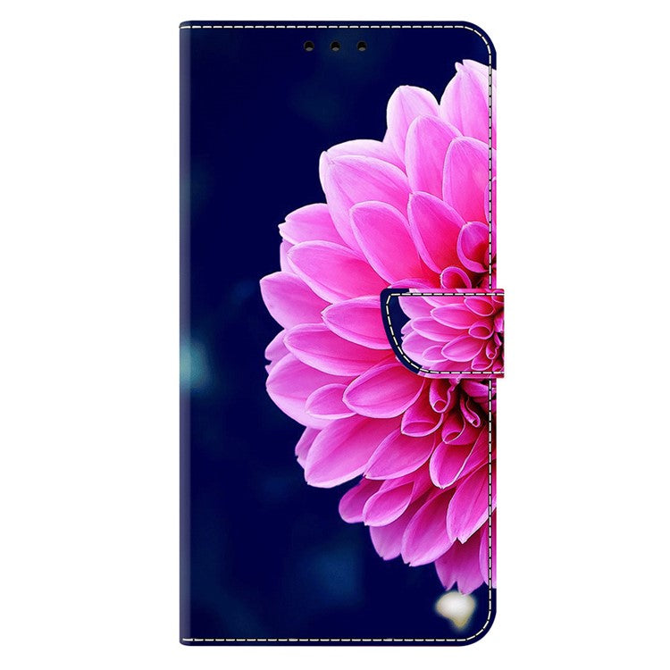 For Google Pixel 9a Case 3D Pattern PU Leather Wallet Phone Cover with Stand - Pink Flowers