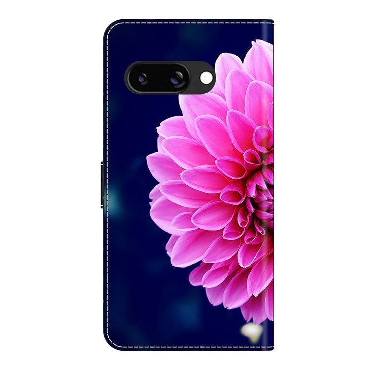 For Google Pixel 9a Case 3D Pattern PU Leather Wallet Phone Cover with Stand - Pink Flowers