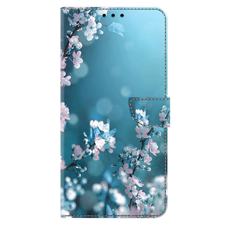 For Google Pixel 9a Case 3D Pattern PU Leather Wallet Phone Cover with Stand - Plum Blossoms