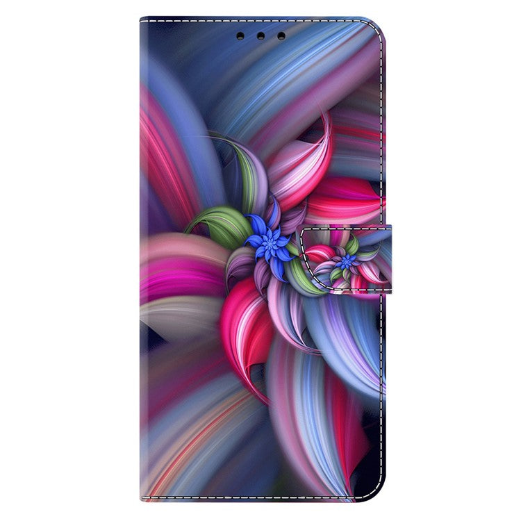 For Google Pixel 9a Case 3D Pattern PU Leather Wallet Phone Cover with Stand - Colorful Flowers