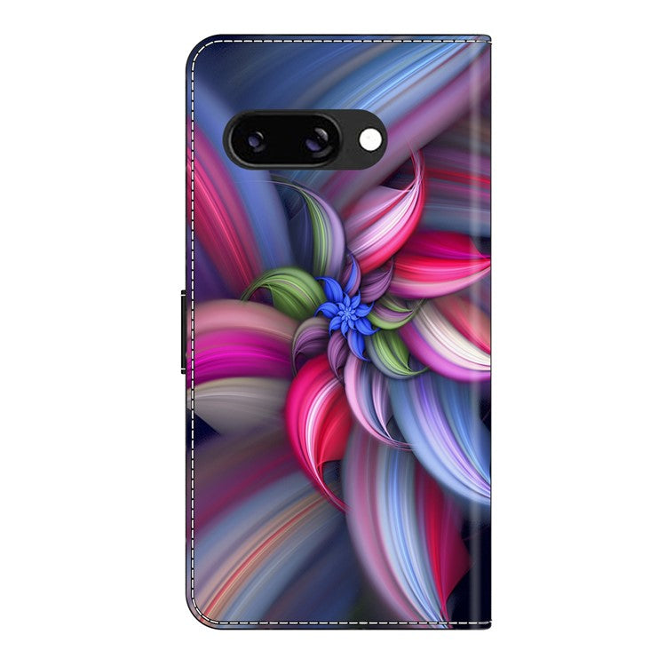 For Google Pixel 9a Case 3D Pattern PU Leather Wallet Phone Cover with Stand - Colorful Flowers