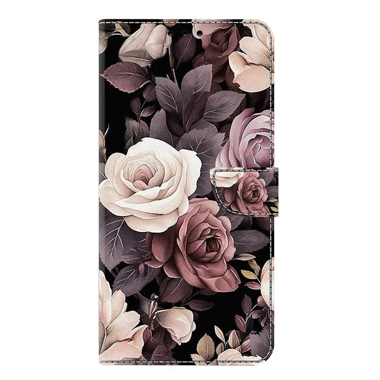 For Google Pixel 9a Case PU Leather Wallet Phone Cover with Stand - Rose