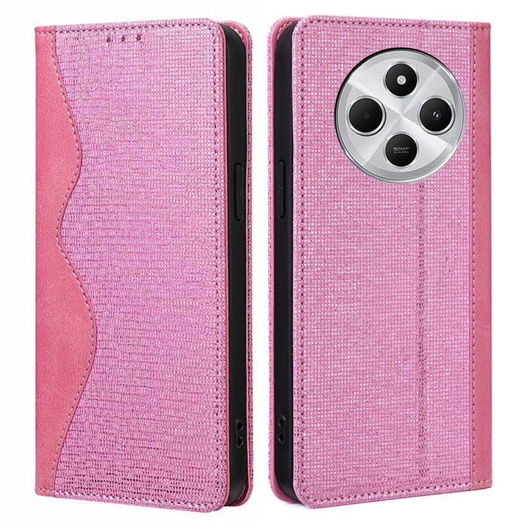 Leather Case For Xiaomi Redmi 14C 4G / 14R 5G / Poco C75 4G Wallet Stand Phone Cover with RFID Blocking - Pink