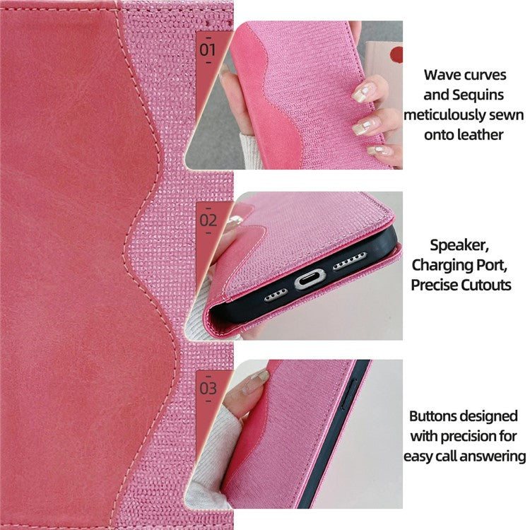 Leather Case For Xiaomi Redmi 14C 4G / 14R 5G / Poco C75 4G Wallet Stand Phone Cover with RFID Blocking - Pink