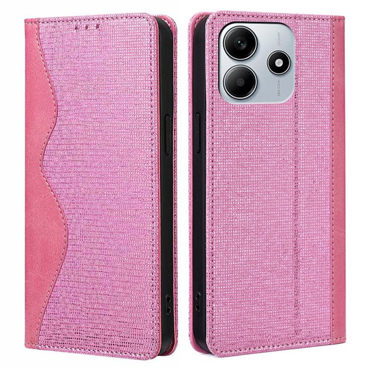 For Xiaomi Redmi Note 14 5G Leather Case Wallet Stand Phone Cover with RFID Blocking - Pink