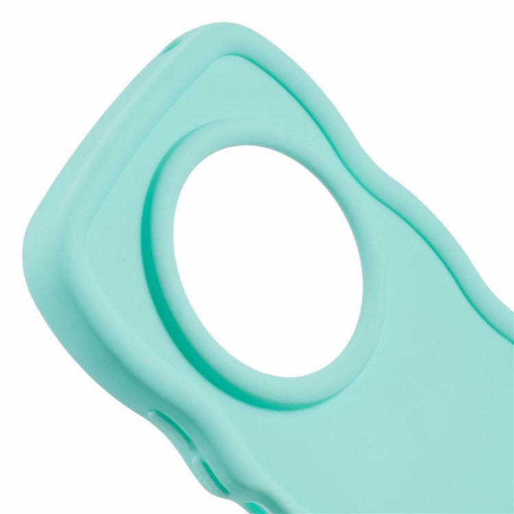 TPU Case For Xiaomi Redmi 14C 4G / 14R 5G / Poco C75 4G Protective Phone Cover Unique Curly Wave Frame - Light Green