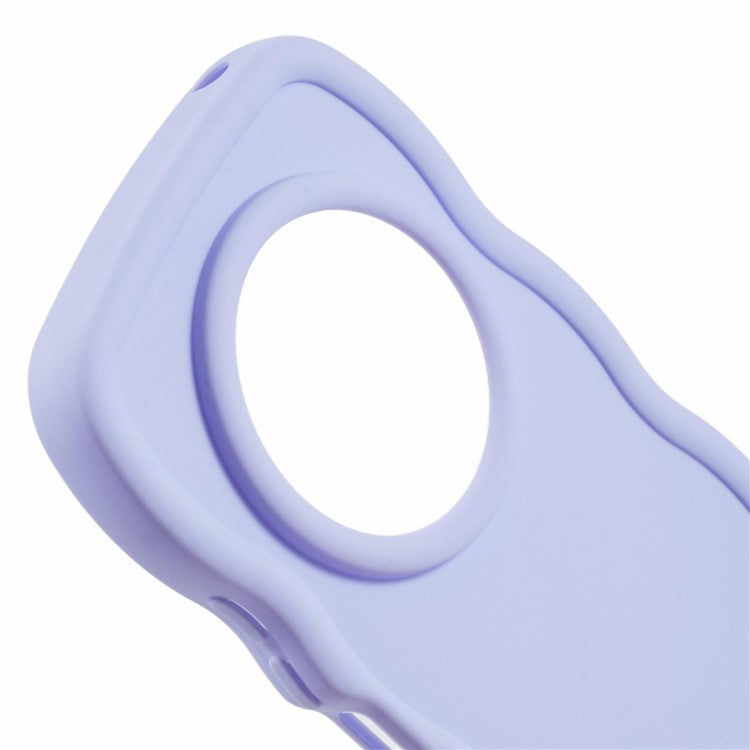 TPU Case For Xiaomi Redmi 14C 4G / 14R 5G / Poco C75 4G Protective Phone Cover Unique Curly Wave Frame - Purple