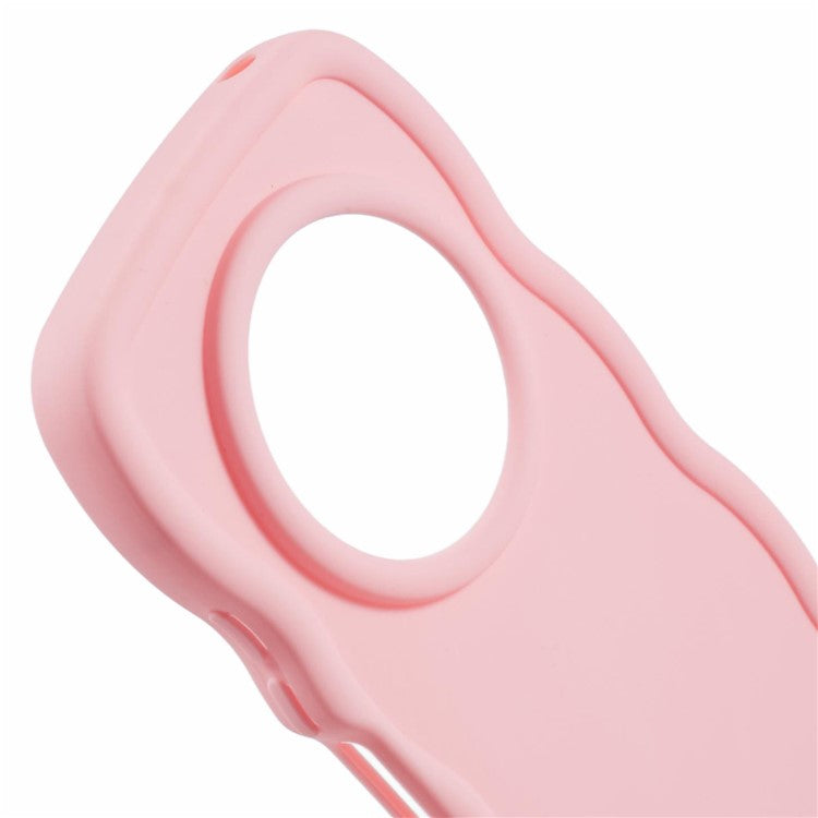 TPU Case For Xiaomi Redmi 14C 4G / 14R 5G / Poco C75 4G Protective Phone Cover Unique Curly Wave Frame - Pink