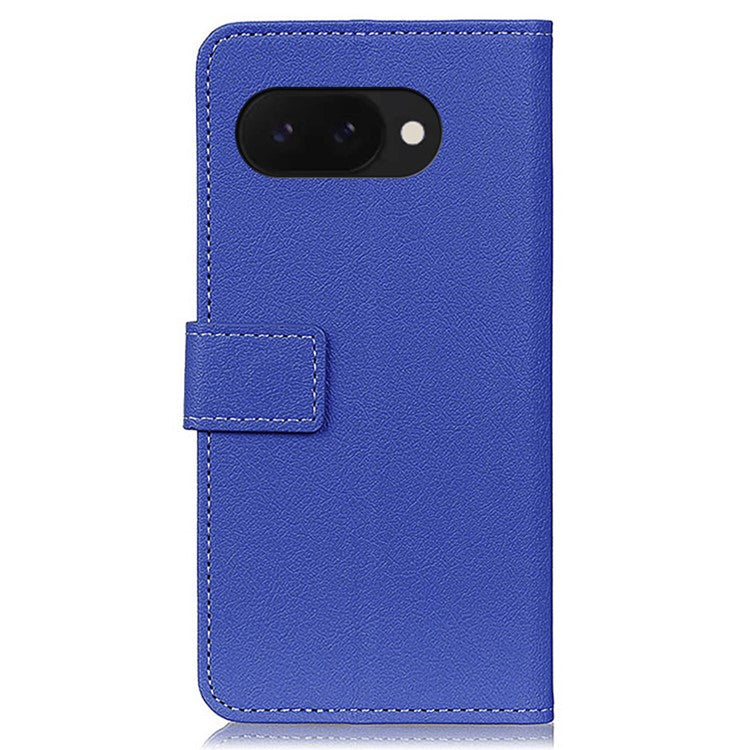 For Google Pixel 9a Case PU Leather Stand Wallet Phone Cover - Blue