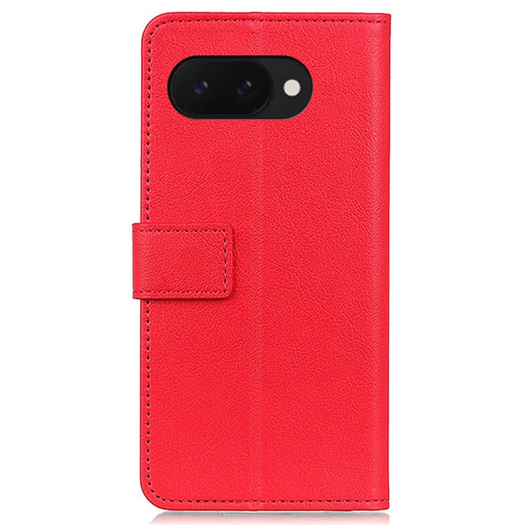 For Google Pixel 9a Case PU Leather Stand Wallet Phone Cover - Red