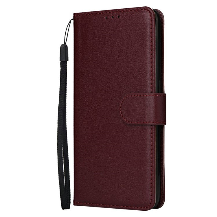 Wallet Case for vivo Y11 (2023) / Y02t 4G / Y02A 4G / Y02 4G Stand View PU Leather Phone Cover - Wine Red