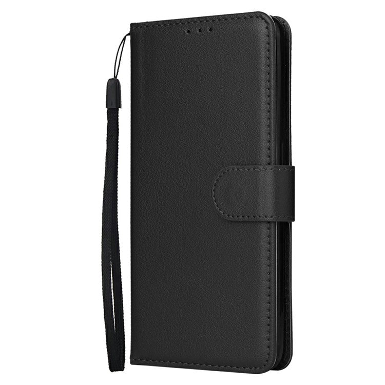 Wallet Case for vivo Y11 (2023) / Y02t 4G / Y02A 4G / Y02 4G Stand View PU Leather Phone Cover - Black