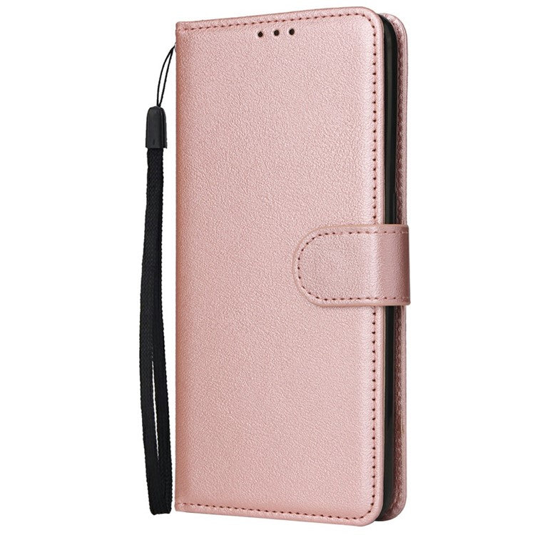 Wallet Case for vivo Y11 (2023) / Y02t 4G / Y02A 4G / Y02 4G Stand View PU Leather Phone Cover - Rose Gold