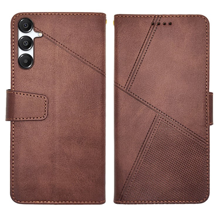 IDEWEI For Samsung Galaxy A36 5G / A56 5G Case Leather Wallet Phone Cover Stand Calf Texture - Coffee