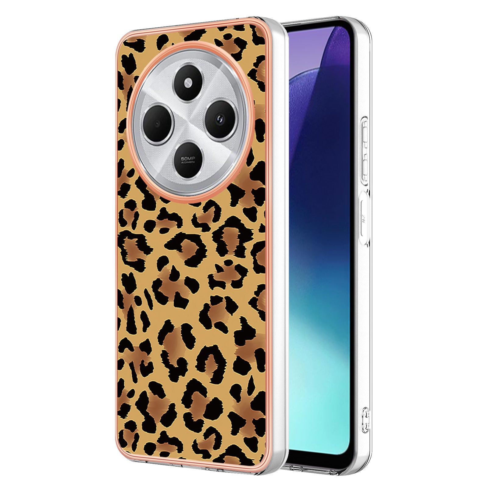 For Xiaomi Redmi 14R 5G / Xiaomi Poco C75 4G / Xiaomi Redmi 14C 4G Case IMD-D Pattern Printing 2.0mm TPU Phone Back Cover - Leopard Print