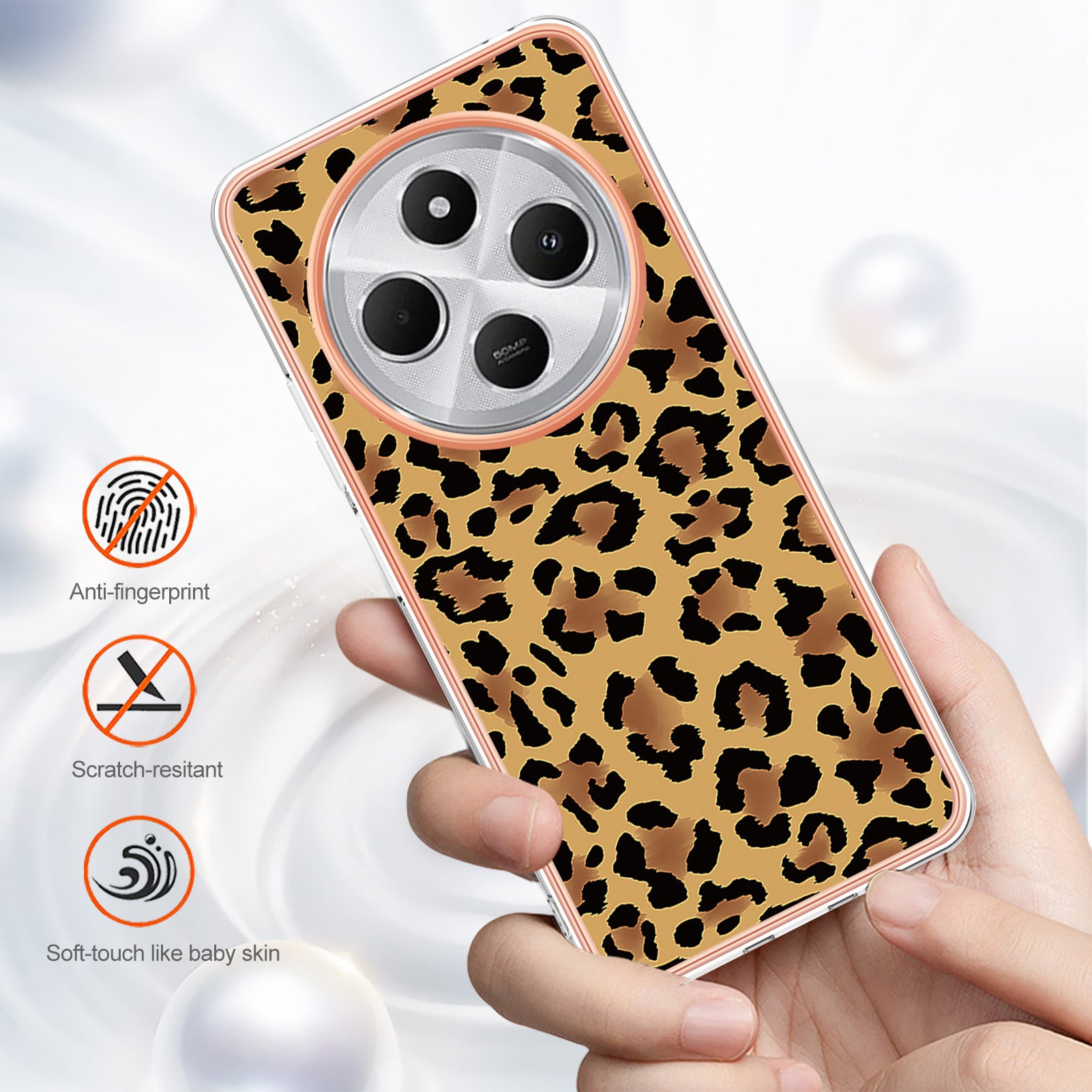 For Xiaomi Redmi 14R 5G / Xiaomi Poco C75 4G / Xiaomi Redmi 14C 4G Case IMD-D Pattern Printing 2.0mm TPU Phone Back Cover - Leopard Print