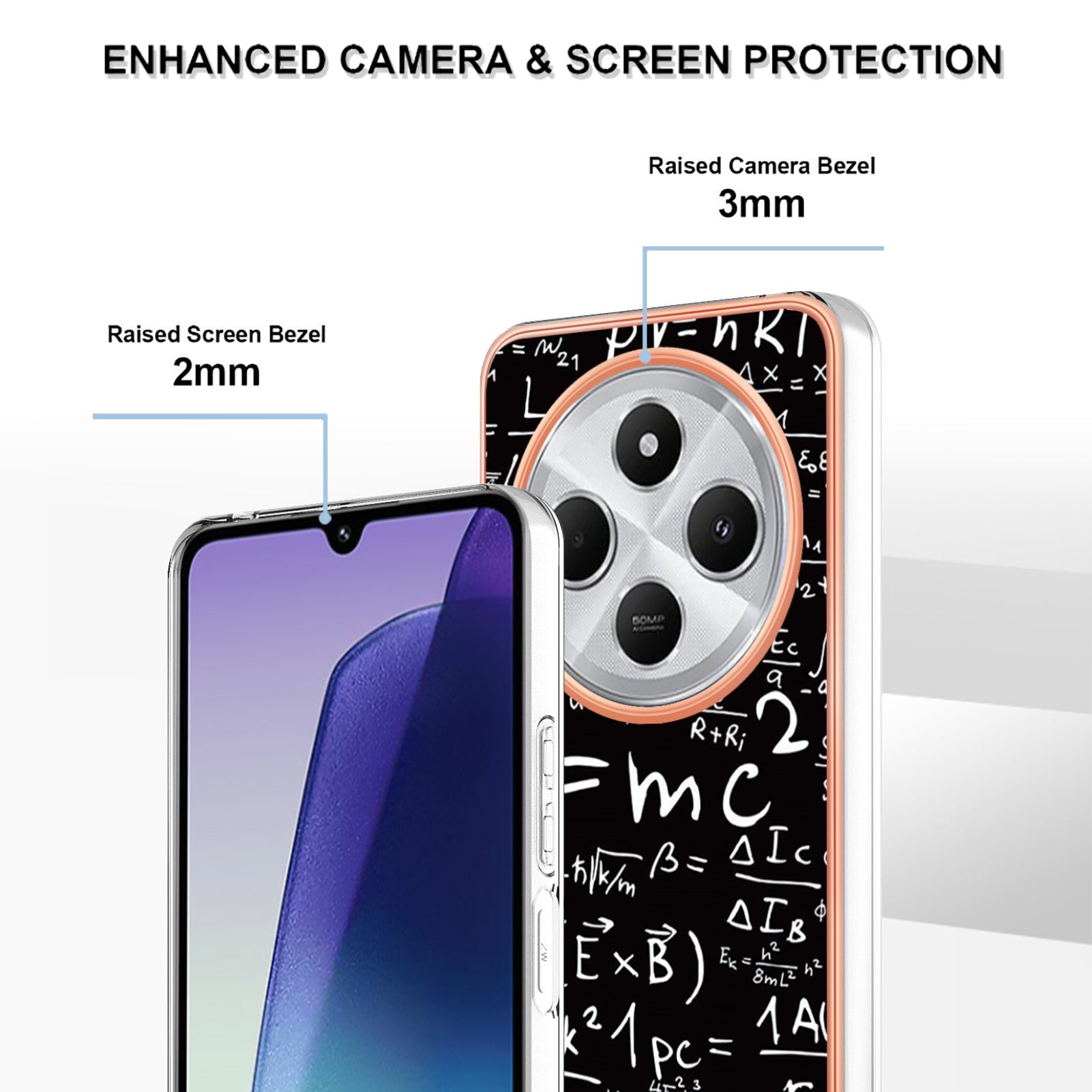 For Xiaomi Redmi 14R 5G / Xiaomi Poco C75 4G / Xiaomi Redmi 14C 4G Case IMD-D Pattern Printing 2.0mm TPU Phone Back Cover - Equation