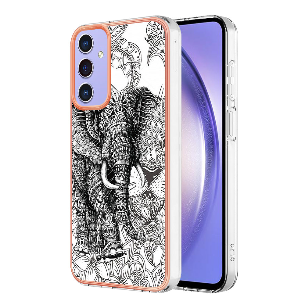 For Samsung Galaxy A16 5G / Galaxy A16 4G Case IMD-D Pattern Printing 2.0mm TPU Phone Back Cover - Totem Elephant