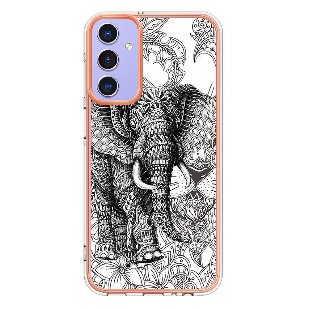 For Samsung Galaxy A16 5G / Galaxy A16 4G Case IMD-D Pattern Printing 2.0mm TPU Phone Back Cover - Totem Elephant