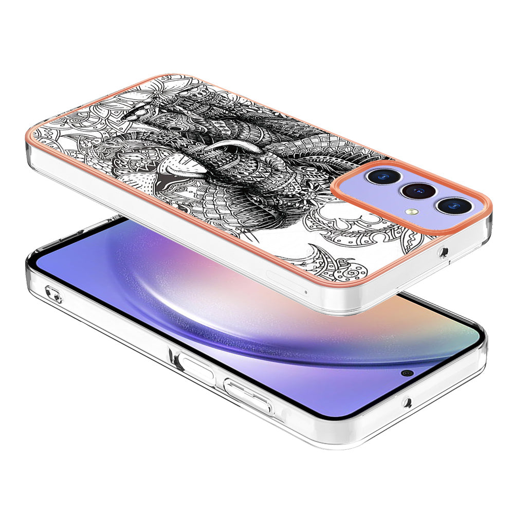 For Samsung Galaxy A16 5G / Galaxy A16 4G Case IMD-D Pattern Printing 2.0mm TPU Phone Back Cover - Totem Elephant