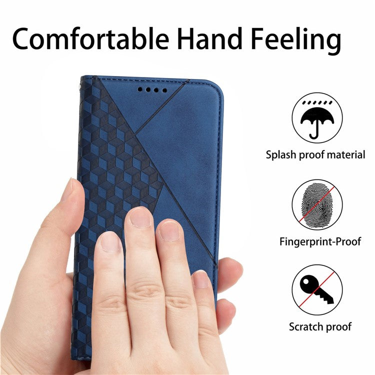 For Google Pixel 9a Phone Cover Imprinted PU Leather Wallet Stand Case - Sapphire