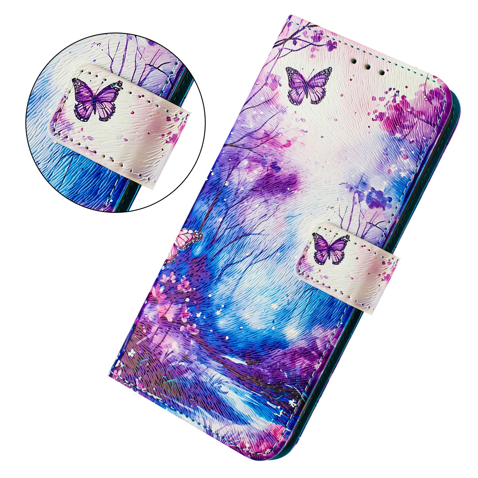 For Samsung Galaxy A06 Case Pattern Printing Wallet Phone Cover with Strap - Dream Valley