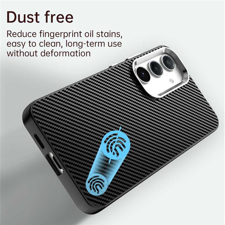 For Samsung Galaxy S25 / S24 Case Cell Phone Hybrid Back Cover Carbon Fiber Texture - Black