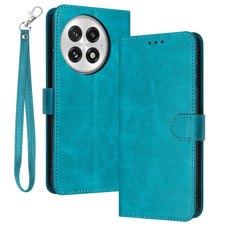 For OnePlus 13 Case Flip Stand PU Leather Wallet Phone Cover Calf Texture - Green