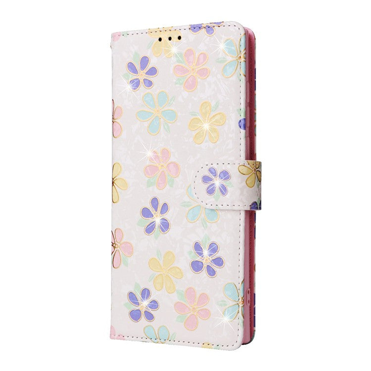 For Samsung Galaxy S25 Ultra Case RFID Blocking Flower Leather Phone Cover - Colorful Flower