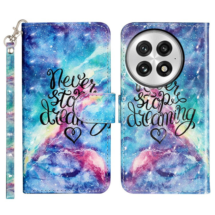 For OnePlus 13 Case 3D Pattern Printed Phone Leather Phone Cover - Starry Sky