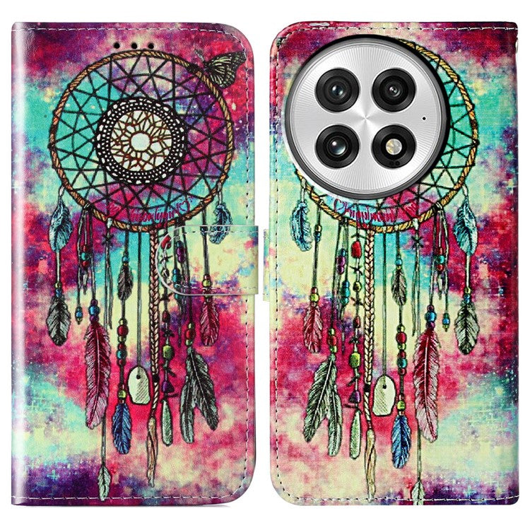 For OnePlus 13 Case Pattern PU Leather Flip Phone Cover  - Dream Catcher